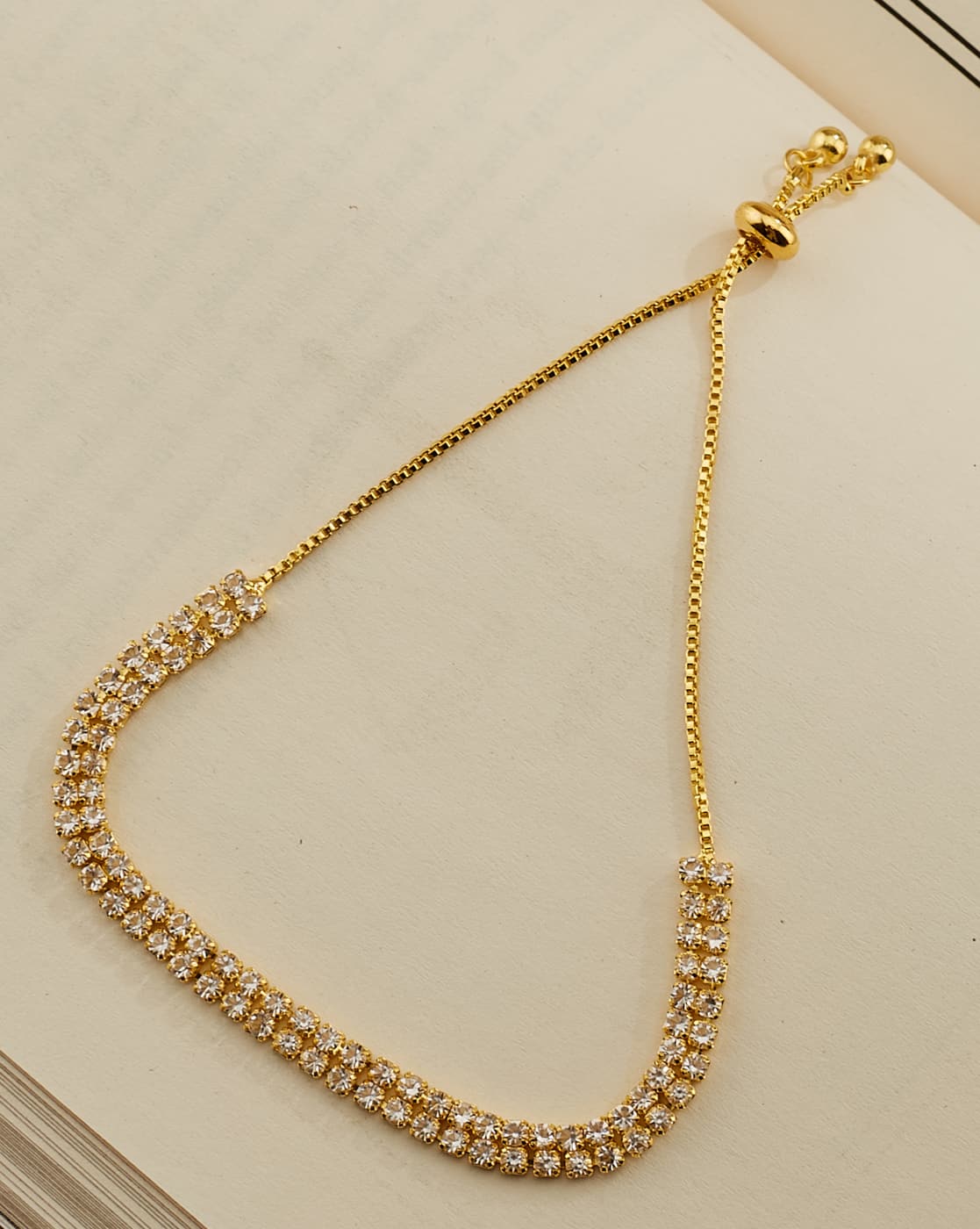 Bracelet Anti-Tarnish Rhinestone Detail Adjustable Chain - View 1