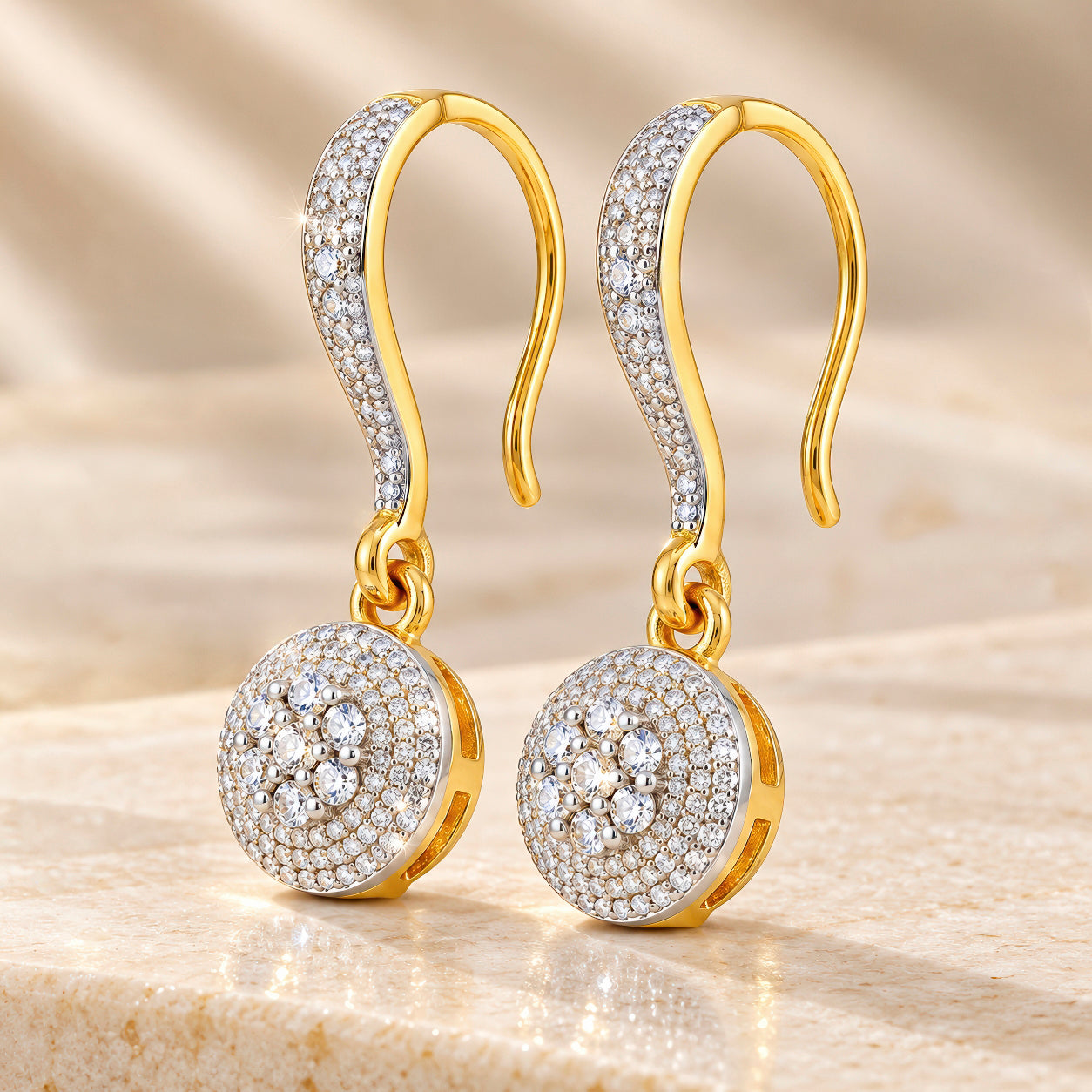 Earrings Anti-Tarnish Crystal Ball Dangle - View 1