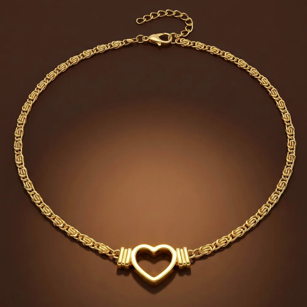 Necklace Anti-Tarnish Gold Plated Open Heart