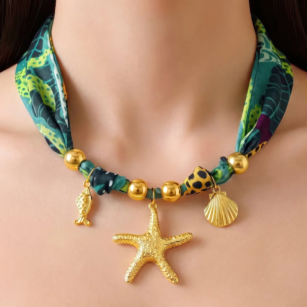 Necklace Anti-Tarnish Marine Charm Choker