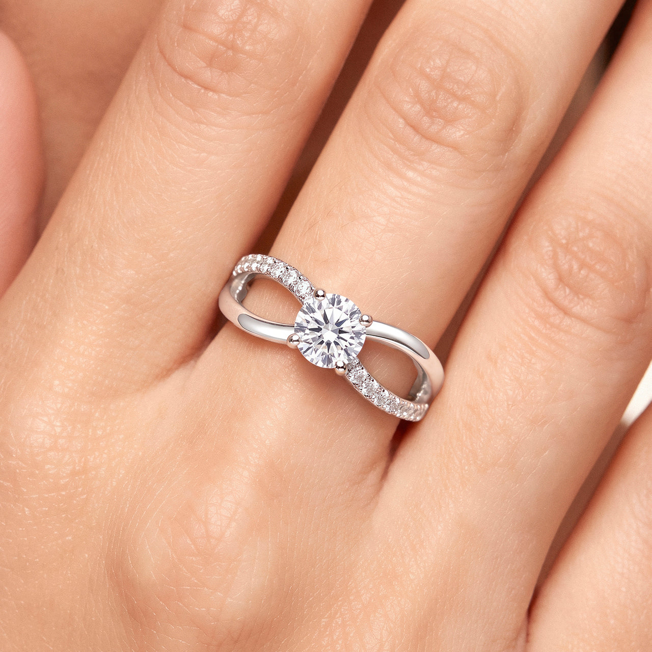 Ring Anti-Tarnish Infinity Crystal (Adjustable Size) - View 1